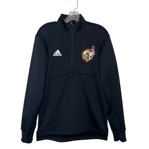 Adidas Mt Lebanon Hornets Club Hockey 1/4 Zip Sports Shirt Mens Small Black